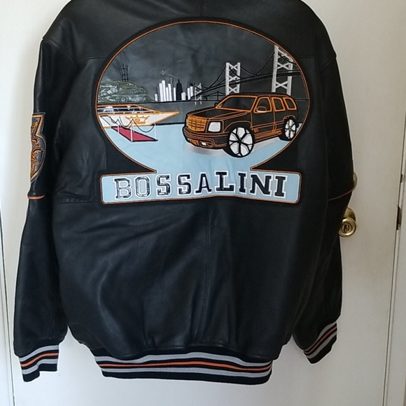 EUC Bossalini Worldwide Leather Jacket - Picture 5 of 15